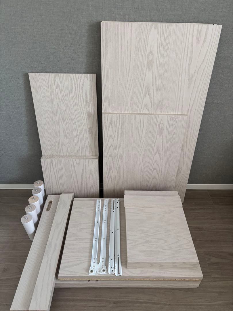 LOWYA 家電収納棚 1 / ホワイトウォッシュ 木製 北欧 キッチン 収納