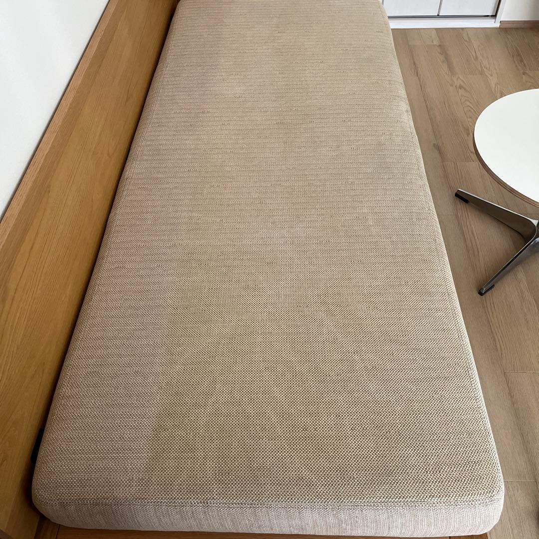 (送料込)無印良品 【廃盤】ソファベッド ベージュ オーク