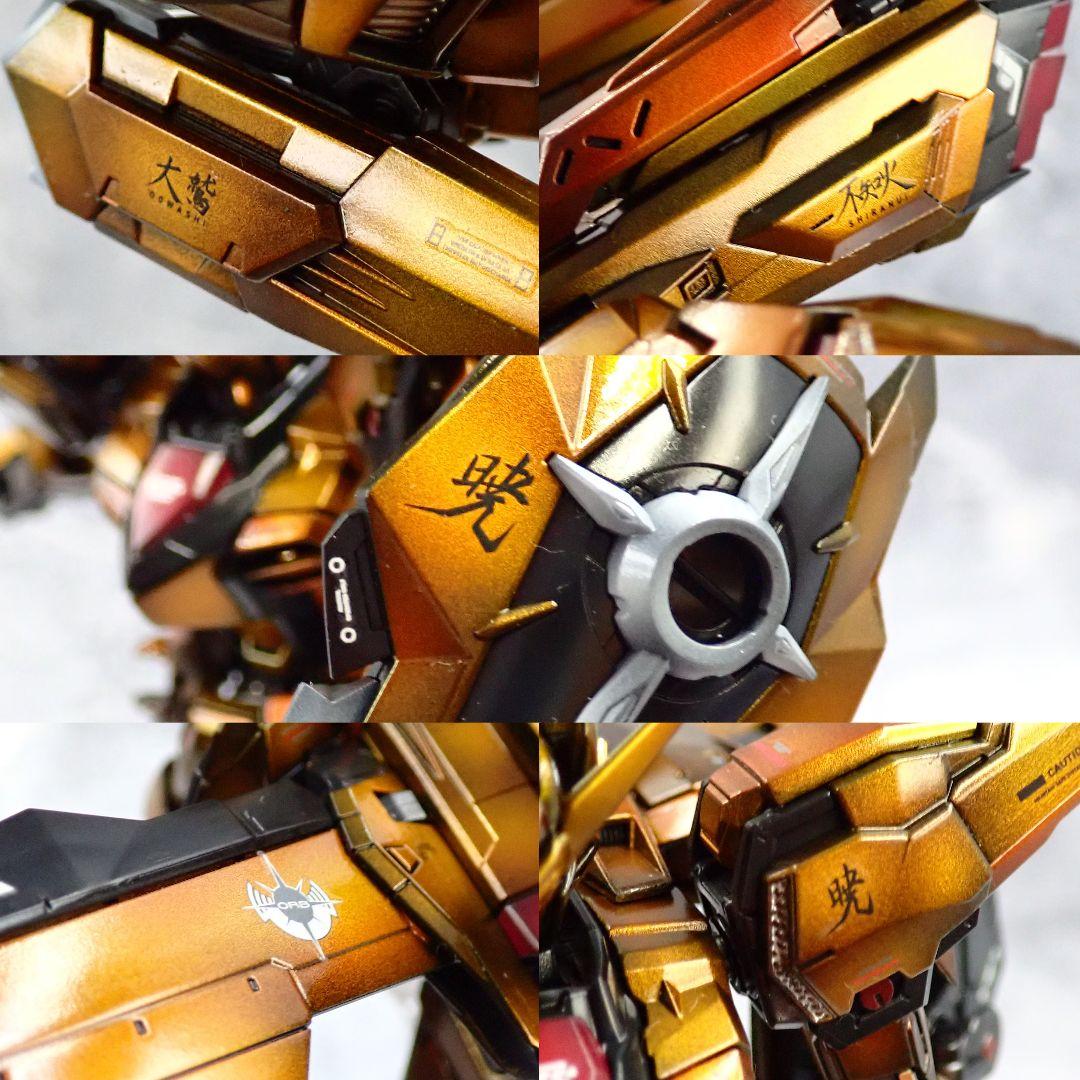 RG アカツキガンダム+HG ゼウスシルエット ガンプラ 全塗装 塗装済 完成品