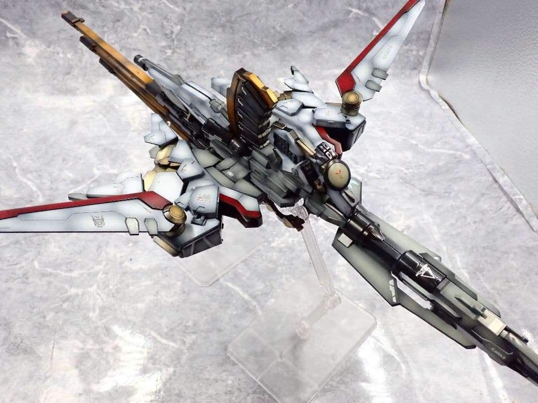 RG アカツキガンダム+HG ゼウスシルエット ガンプラ 全塗装 塗装済 完成品