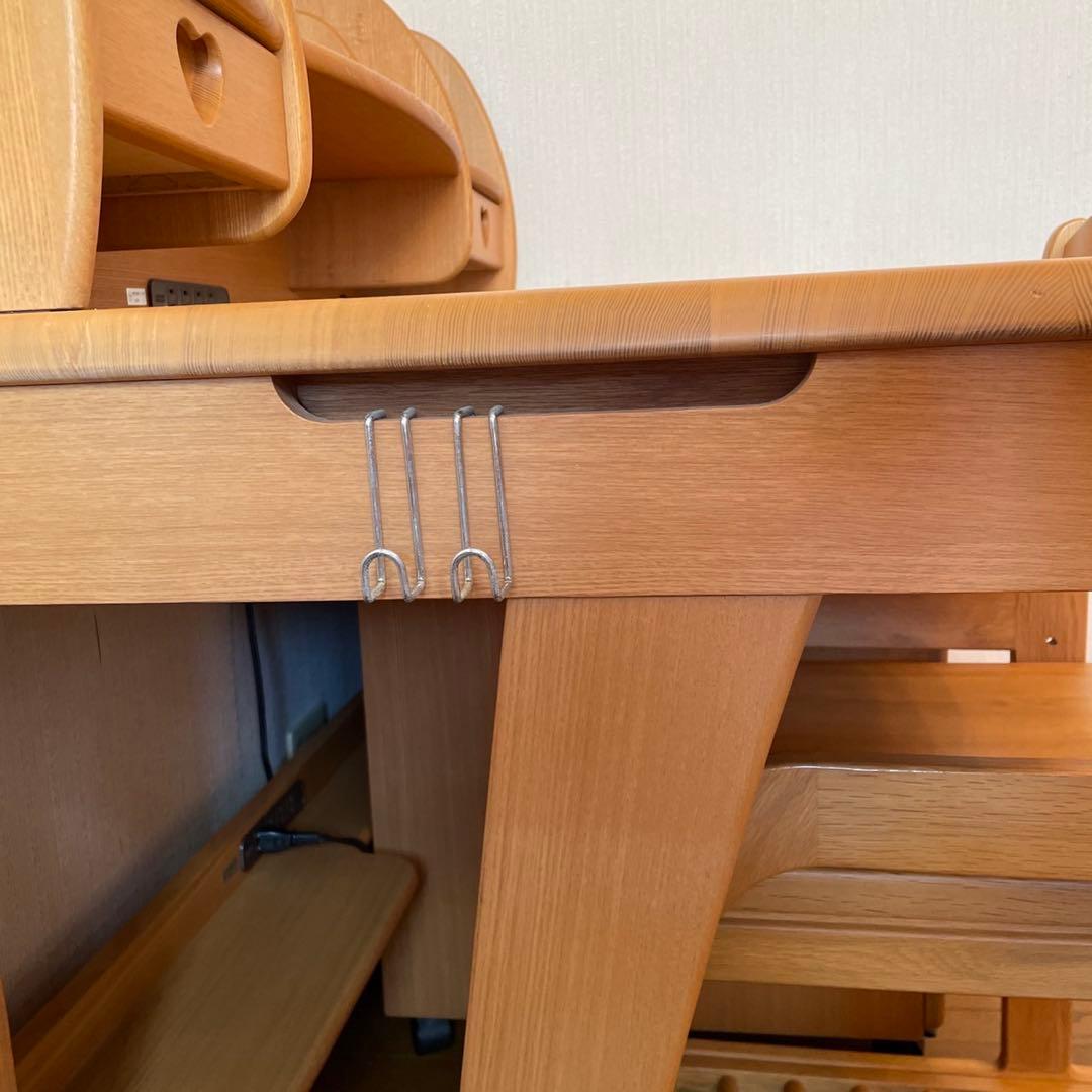 karimoku カリモク 学習机 ハート 机 本棚 椅子 ワゴン ライト付き