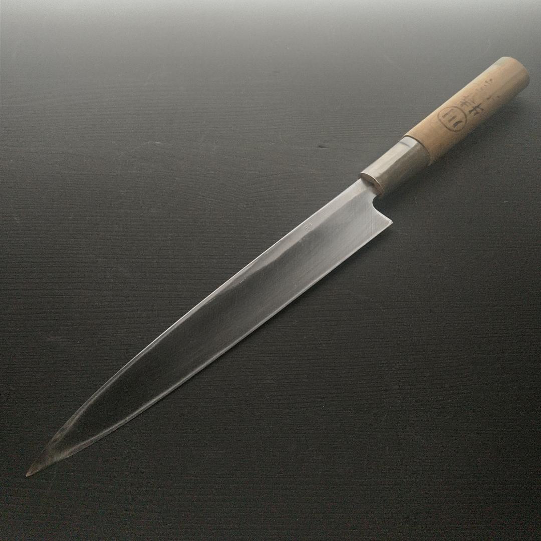 【美品】丸川 柳刃包丁 右 片刃 刃渡り約205㎜ 研ぎ済