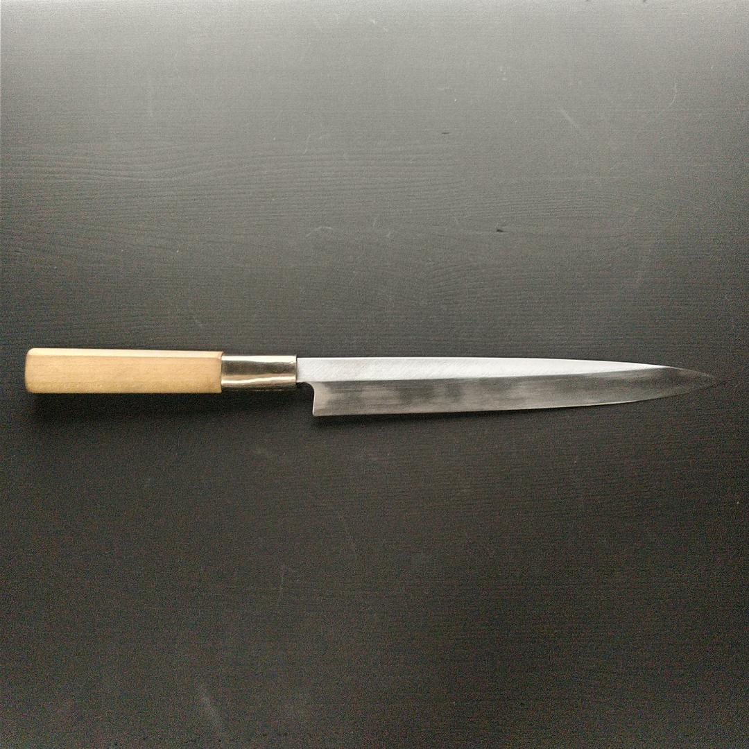 【美品】丸川 柳刃包丁 右 片刃 刃渡り約205㎜ 研ぎ済