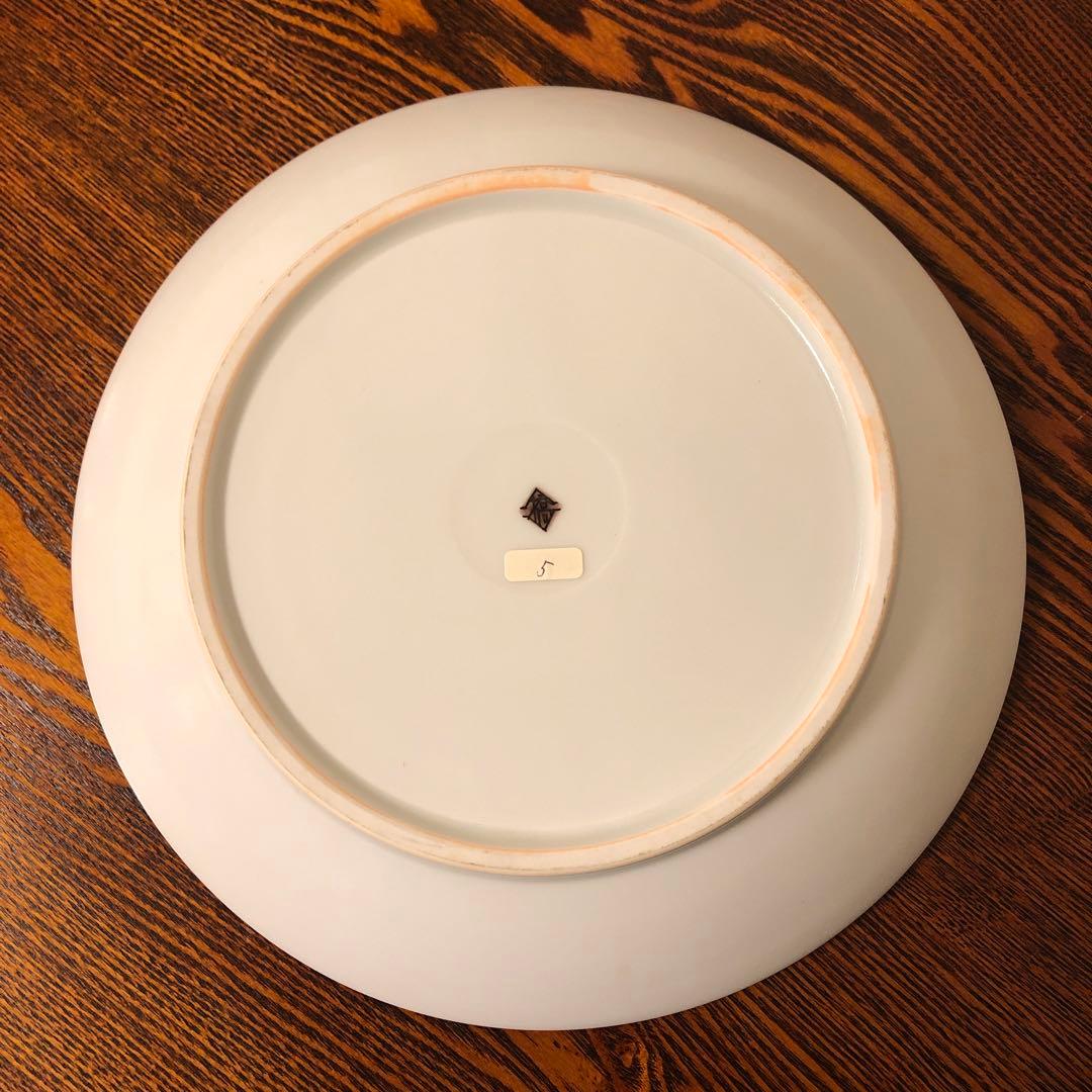 橋詰正英 作「彩絵紅葉」大皿 金彩 径27cm 師：人間国宝 藤本能道