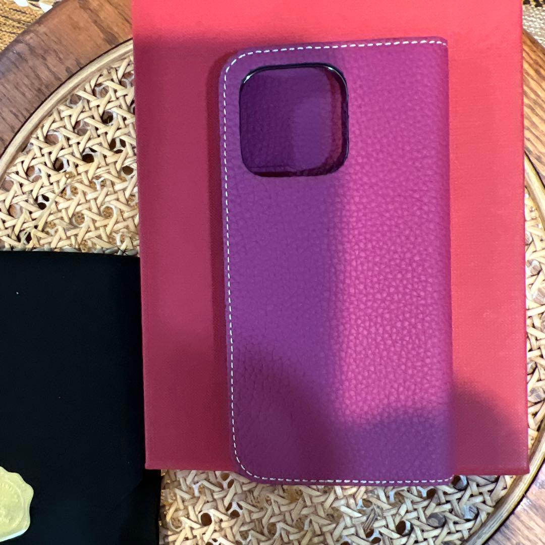BONAVENTURA iPhone13proパープル手帳型ケース