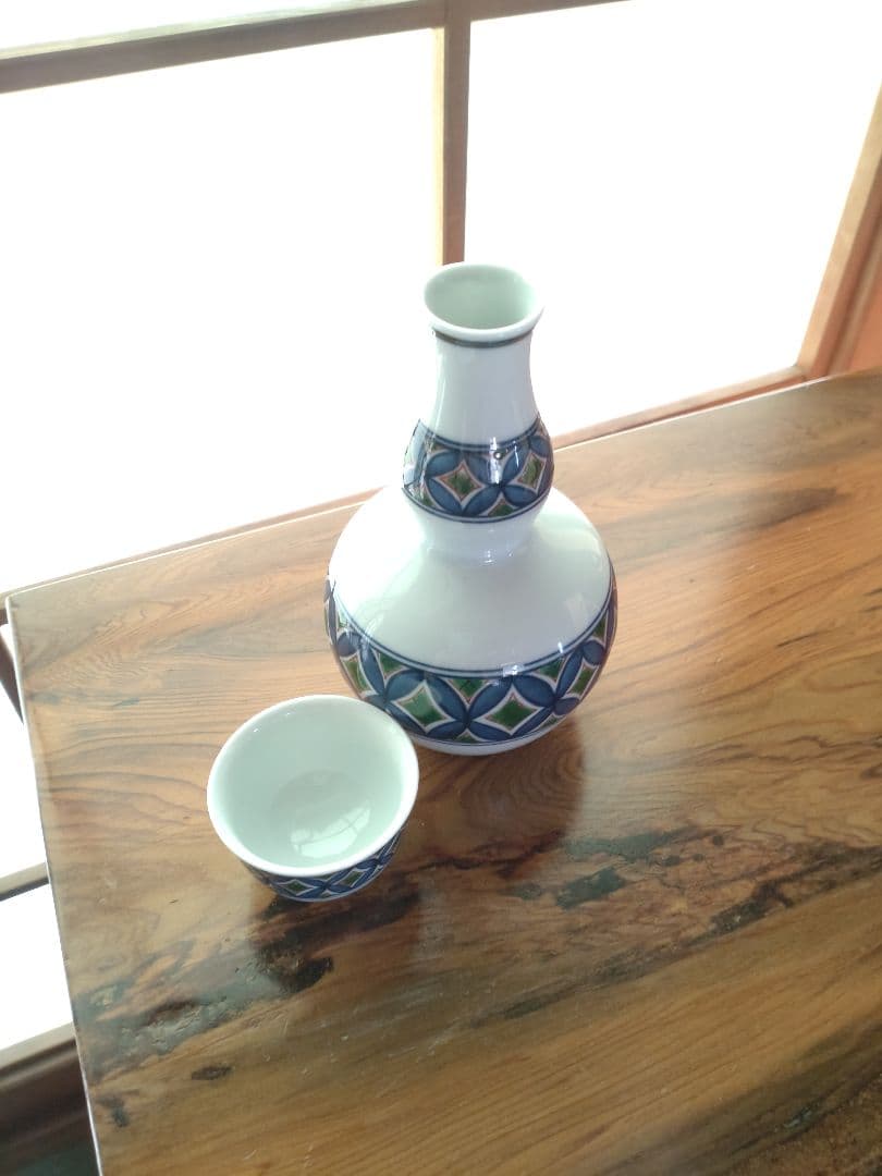 再値下げ　有田焼　亮秀窯　七宝紋　酒器　セット　新品未使用
