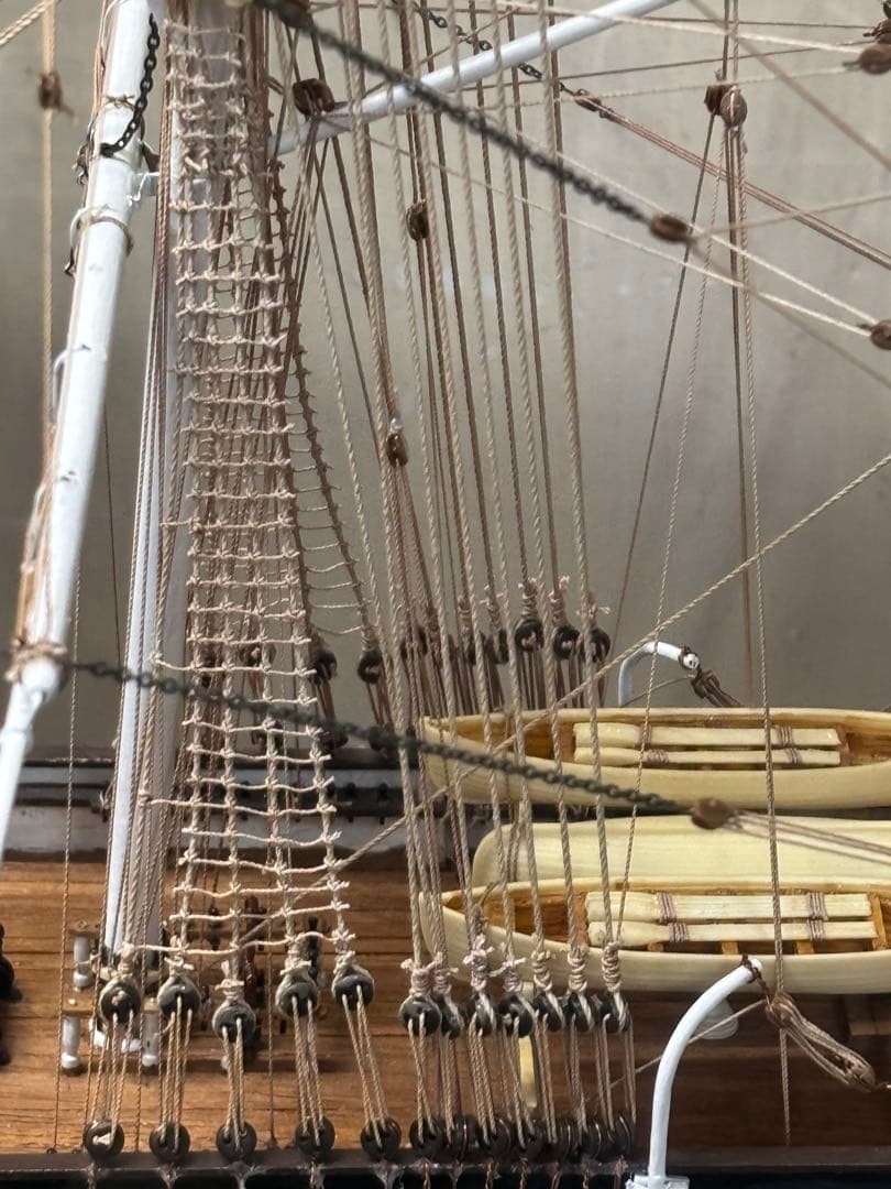 引取限定大型ウッディジョー/木製帆船模型 1/100[帆無・停泊)