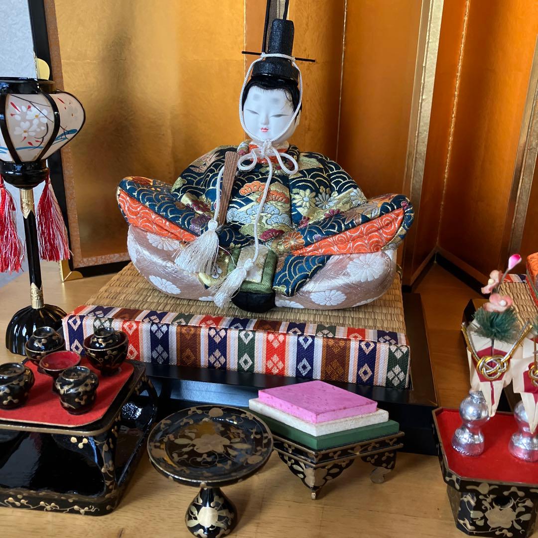 【雛人形】木目込み雛(⁎⁍̴̛ᴗ⁍̴̛⁎)上品なお顔です♪親王飾り