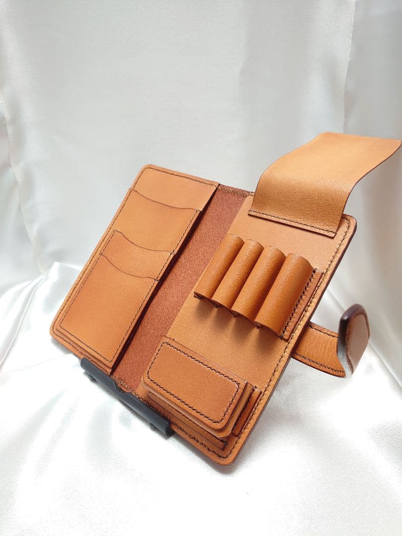 ペンケース手帳型4本差し コンパクト