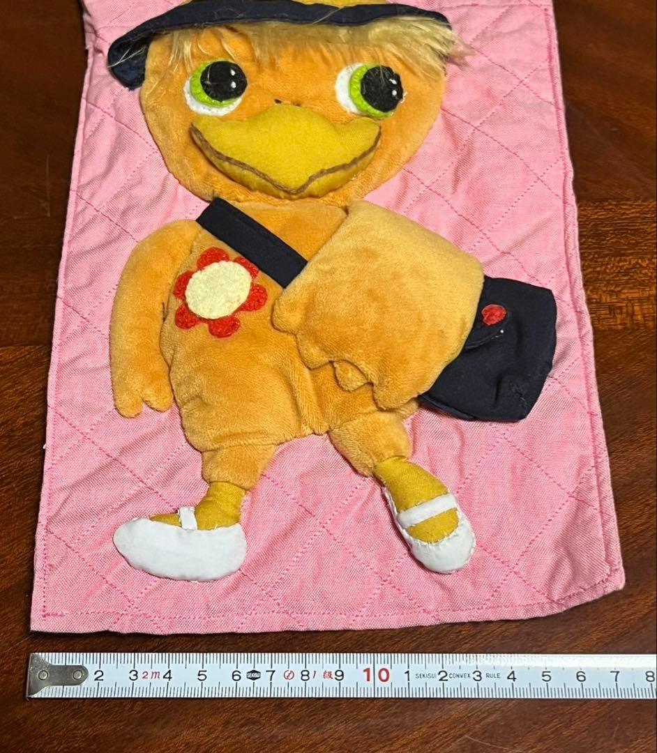 【ハンドメイド】アヒルとひよこの刺繍トートバッグ