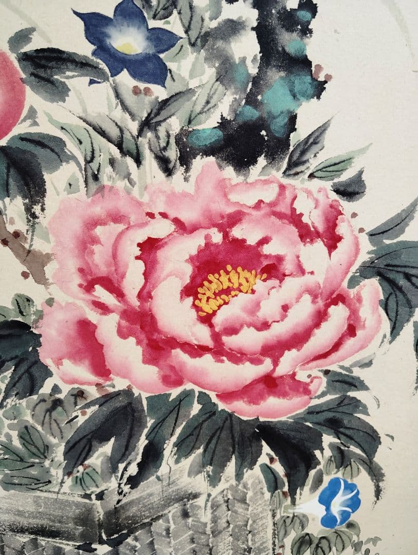 掛軸　山口茂二　花鳥図