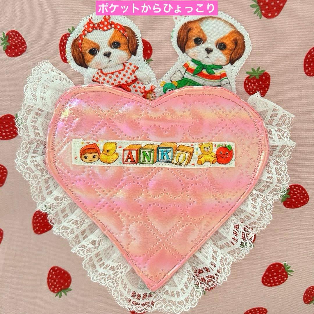 あ*こ様 超BIG新柄苺アンコちゃん　コヤンイサムチョン　立体お花＆苺　トートバ