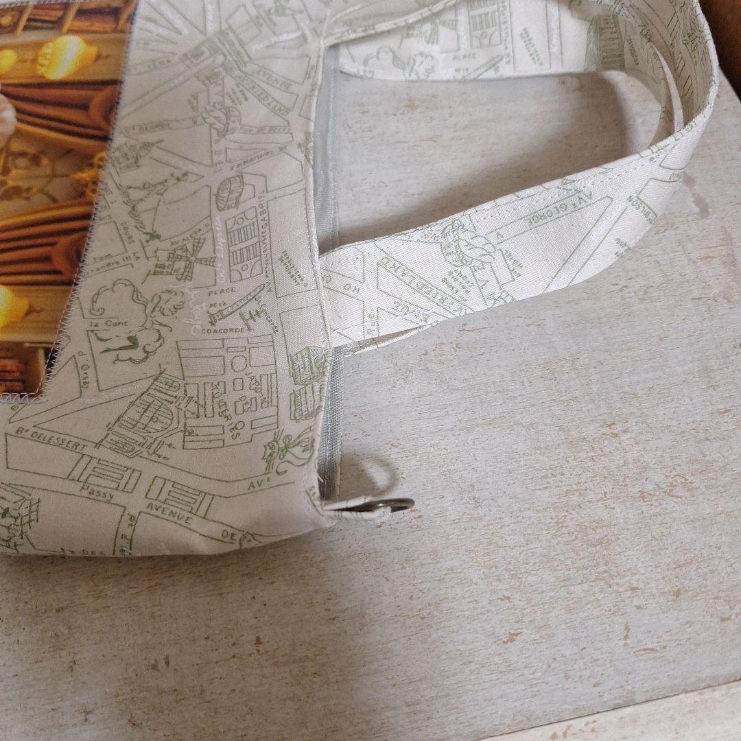 激レア女の子パネル生地　ハンドメイド　まちなしバッグ　ミニバック　布バスケット