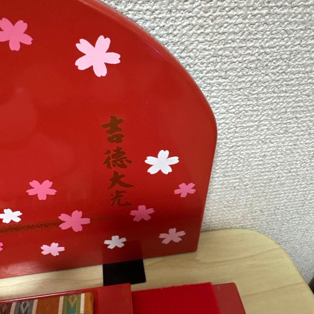 美品　吉徳　ハローキティ　雛人形　ひな祭り　雛飾り　ぼんぼり