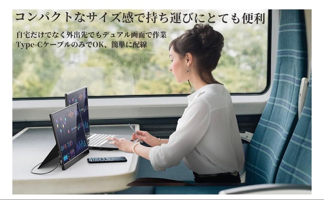 モバイルモニター　15.6インチ【動作確認済・付属品付】スタンド、TYPE-C付