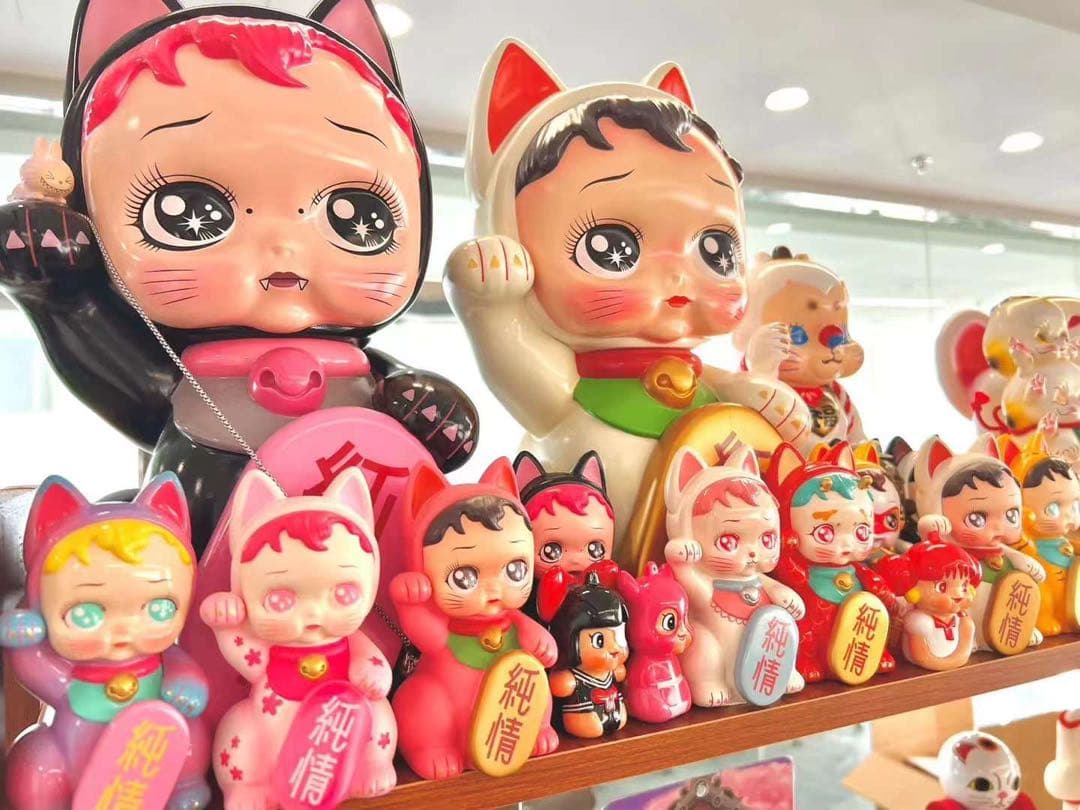 純情・招き猫　龍　辰年　可哀想　女の子　可愛い　ソフビ　フィギュア　おもちゃ