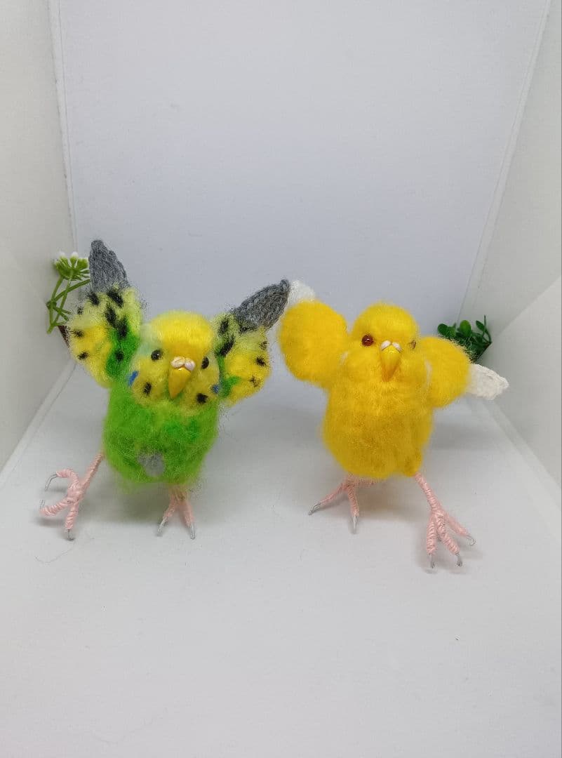 編みぐるみ　セキセイインコ　オカメインコ 〈ちぃ〉