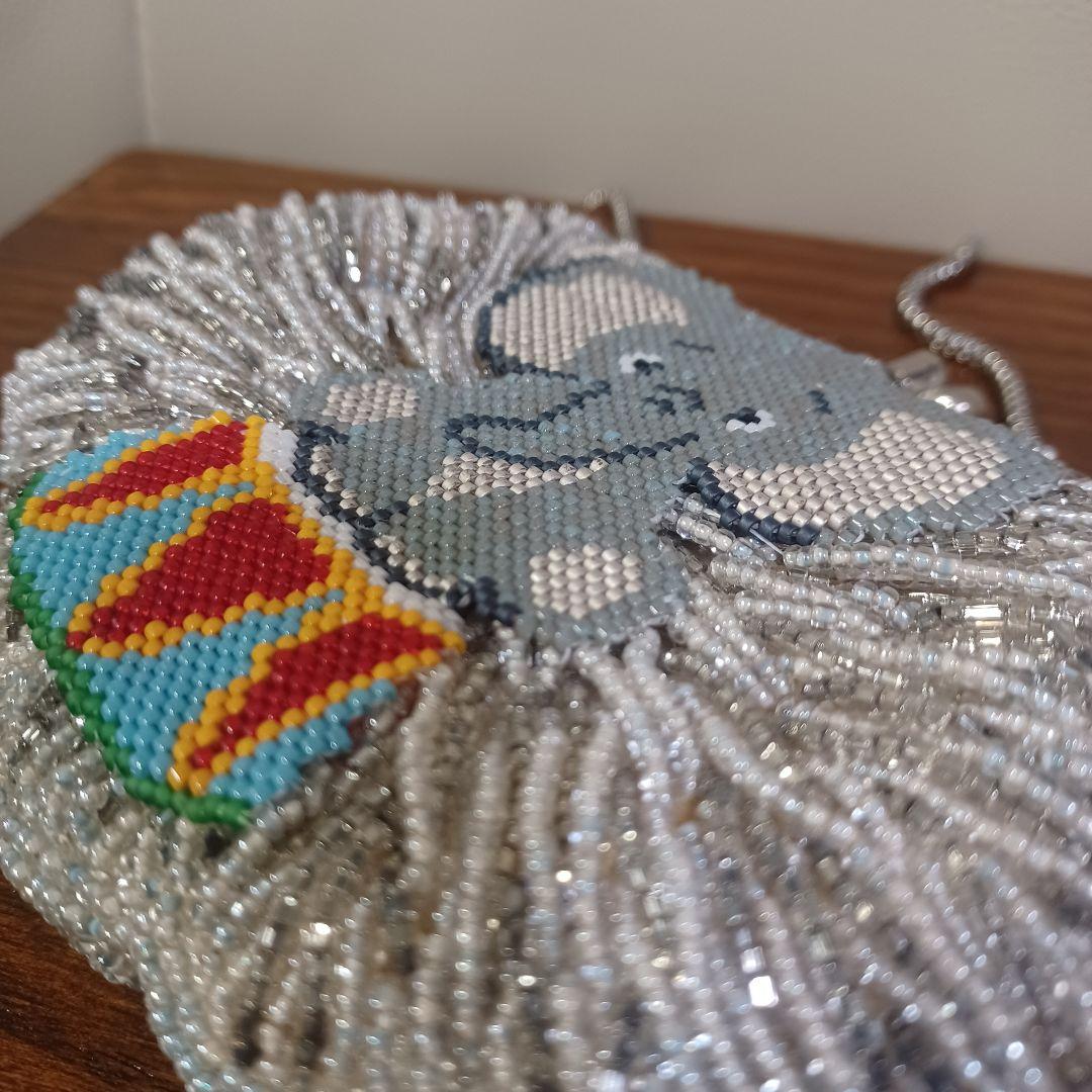 ビーズ　がま口　ヴィンテージ　ビーズ織り　ビーズ刺繍