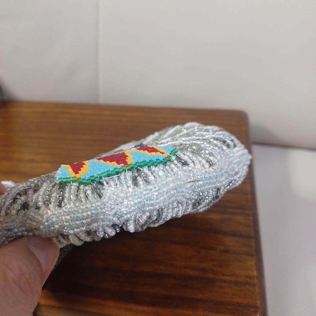 ビーズ　がま口　ヴィンテージ　ビーズ織り　ビーズ刺繍