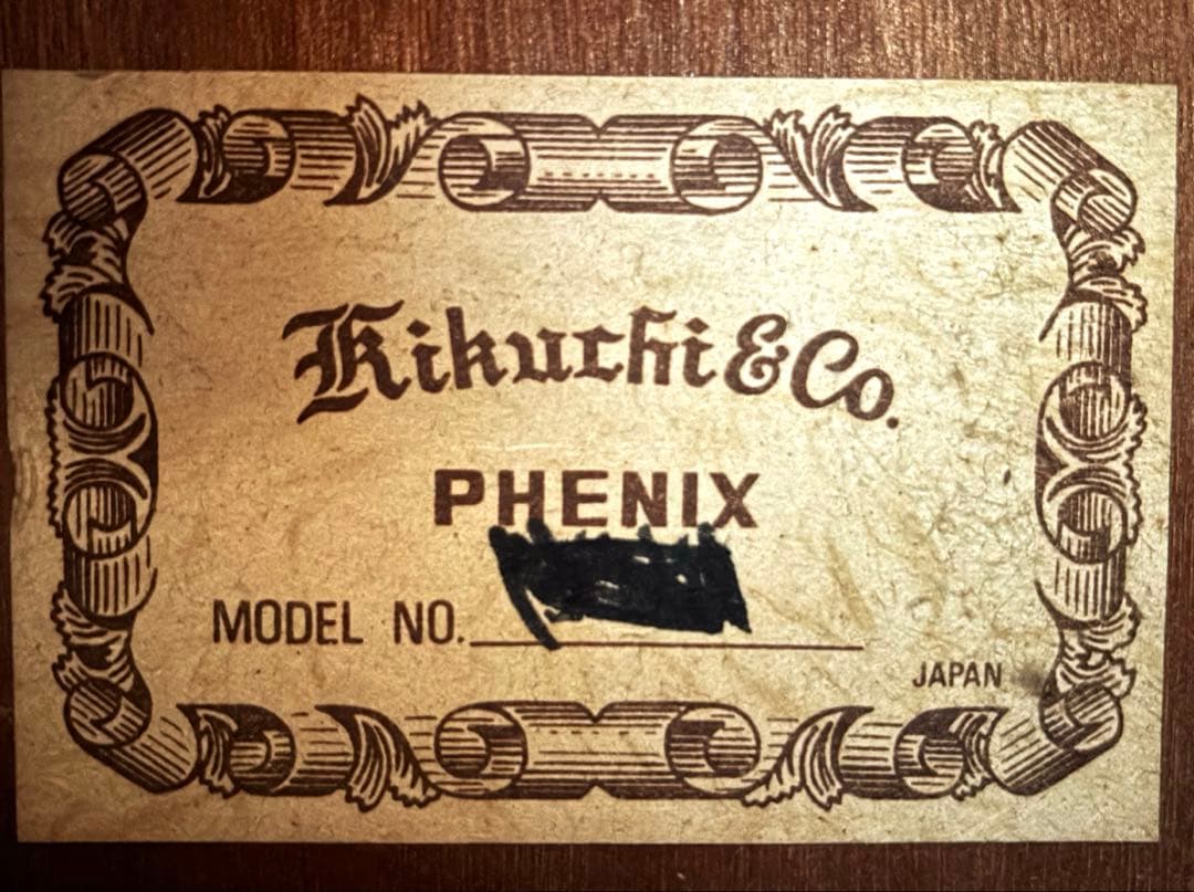 【希少70s】Phenix 菊雄商会 0フレット 牛骨パーツ フルレストア JV