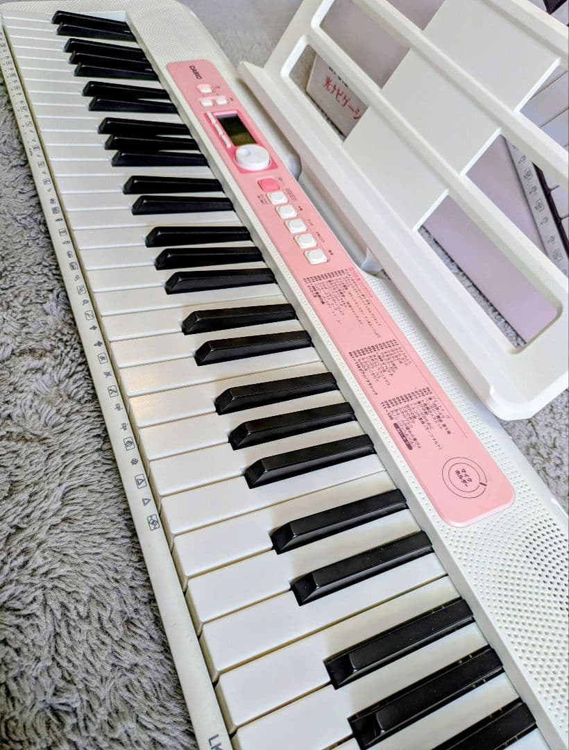 CASIO LK-312 電子キーボード 61鍵 ホワイト/ピンク