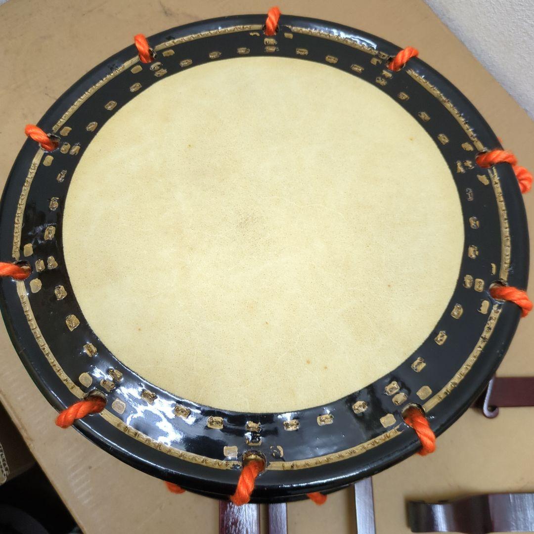 締太鼓 長唄和楽器 打楽器 締め太鼓 和太鼓 台付　太バチ　細バチ