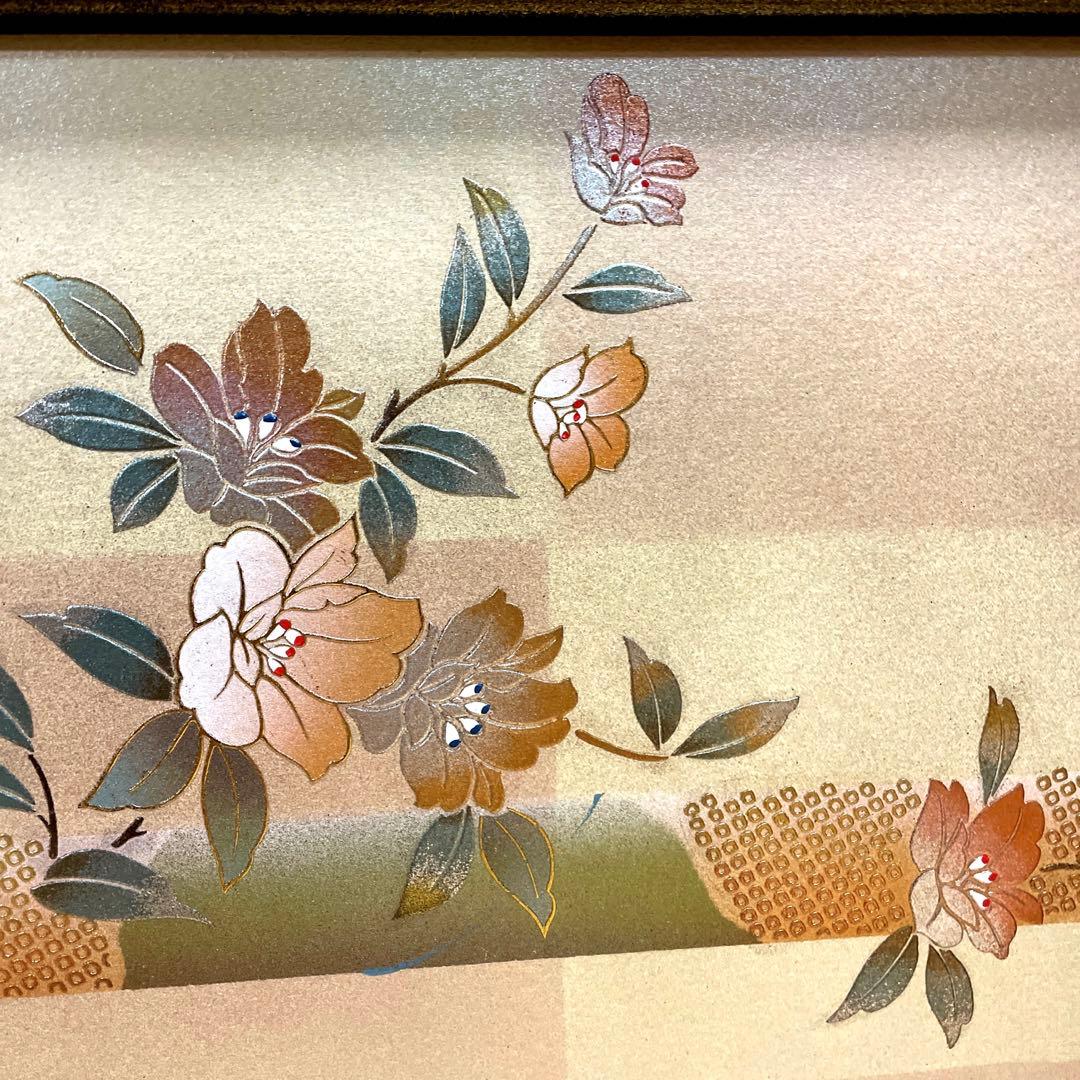 屏風　三月屏風　花だより金彩