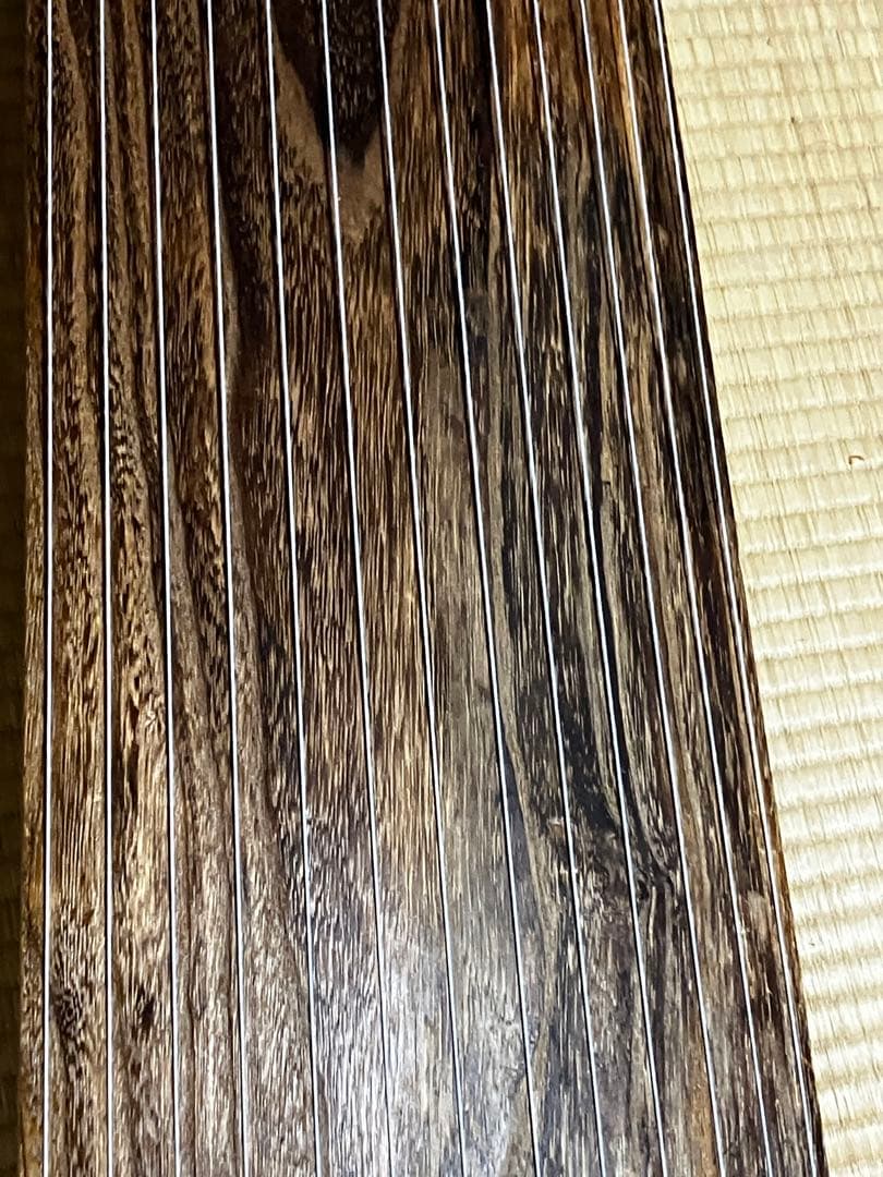 箏セット　紫檀巻　すだれ彫　送料込み