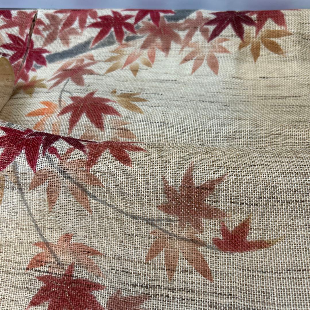 京都　洛柿庵　麻のれん　【紅葉】　タペストリー