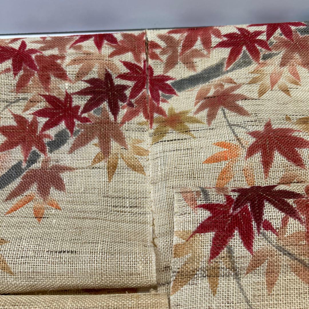 京都　洛柿庵　麻のれん　【紅葉】　タペストリー