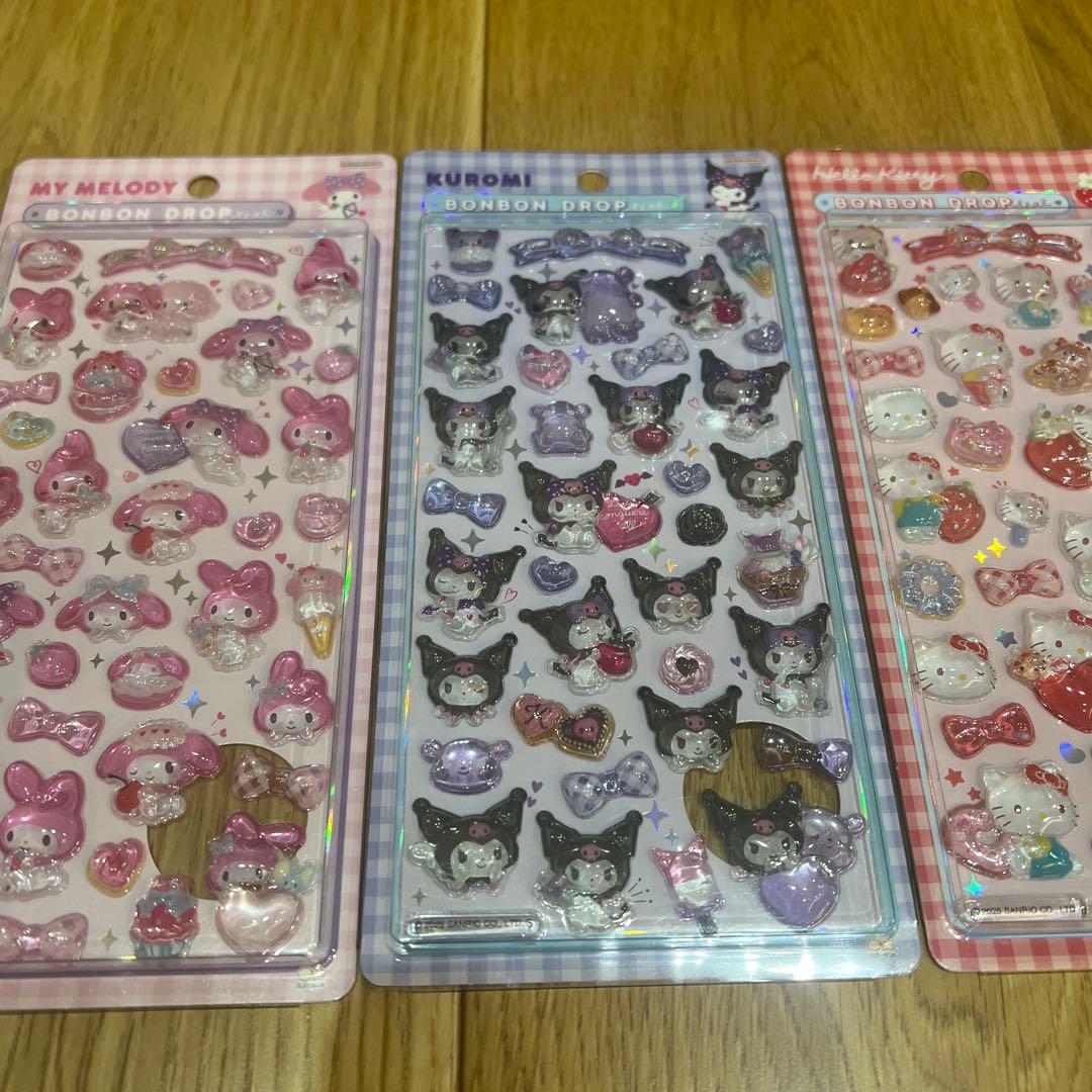 正規品ボンボンドロップシール サンリオ クロミ マイメロ キティ
