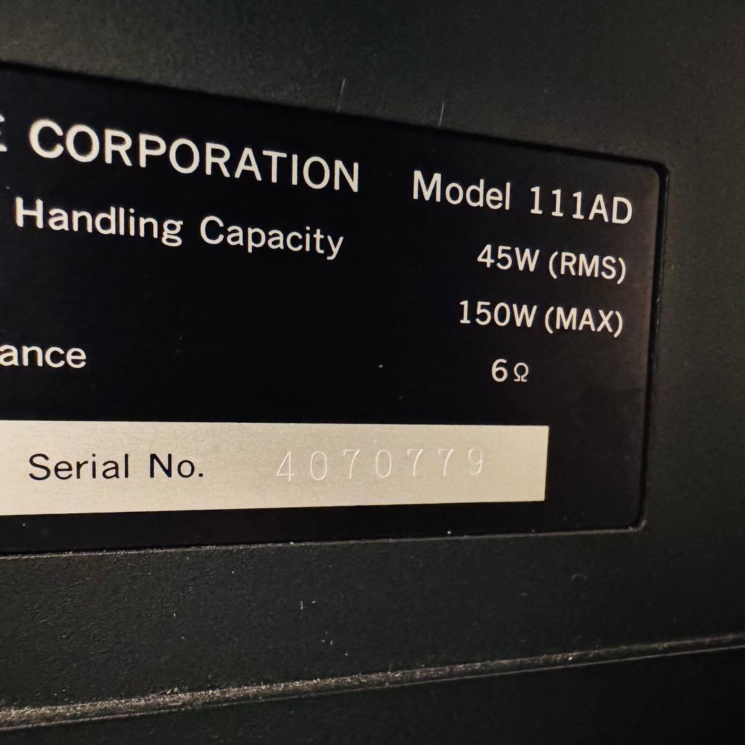 【動作確認済】BOSE 111AD スピーカー ペア シリアル連番