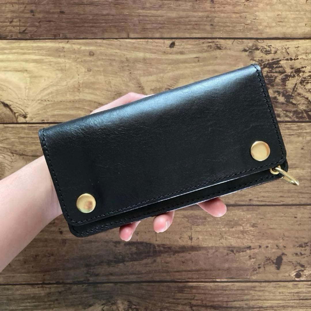 【たけ】トラッカーウォレット 新喜皮革 ホースハイド アポロコンチョ