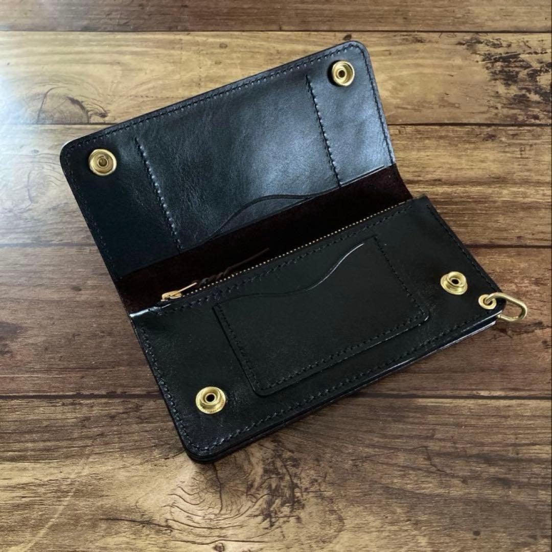 【たけ】トラッカーウォレット 新喜皮革 ホースハイド アポロコンチョ