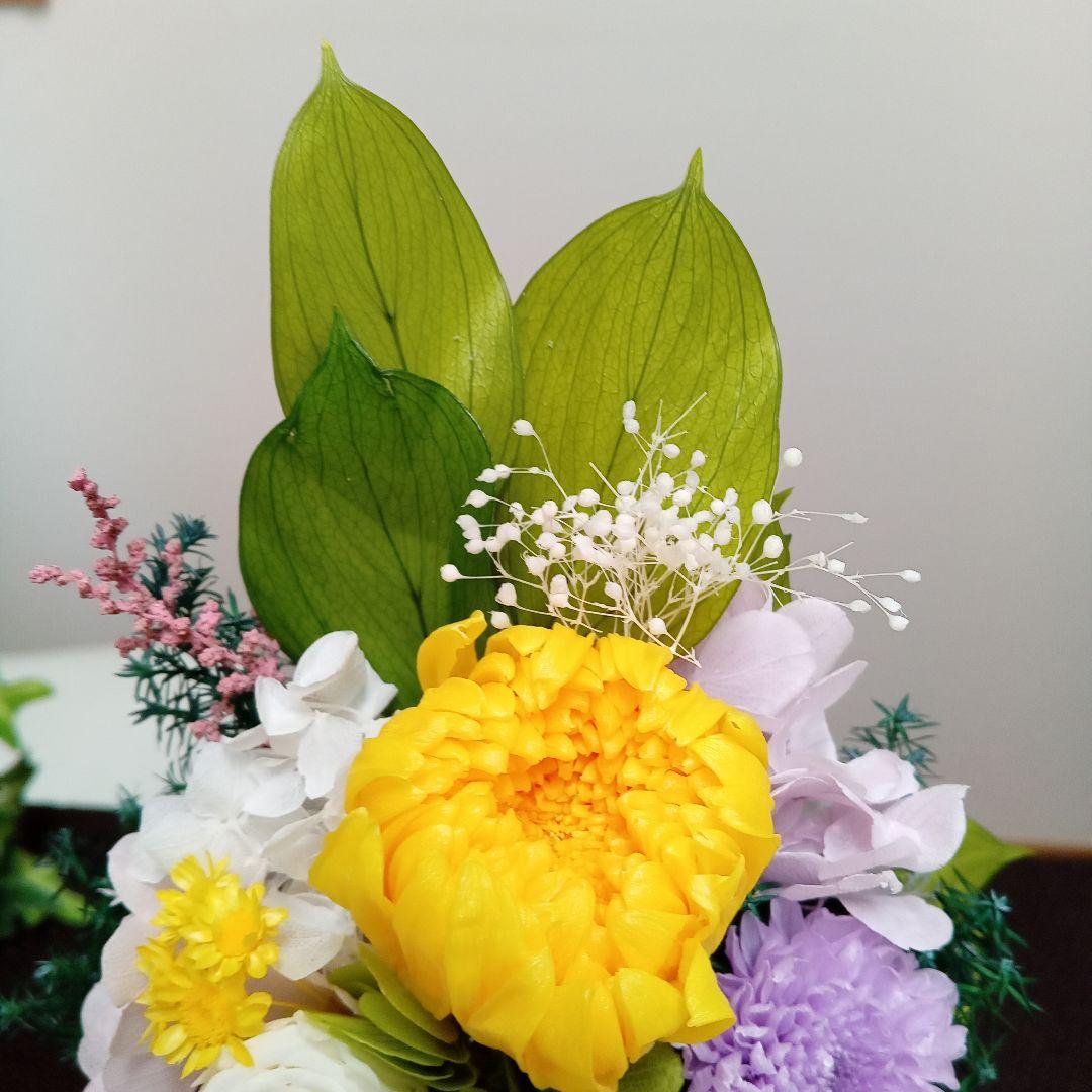 プリザーブドフラワー仏花　一対　花束タイプ　お供え花　花器なし