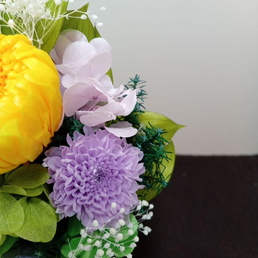 プリザーブドフラワー仏花　一対　花束タイプ　お供え花　花器なし
