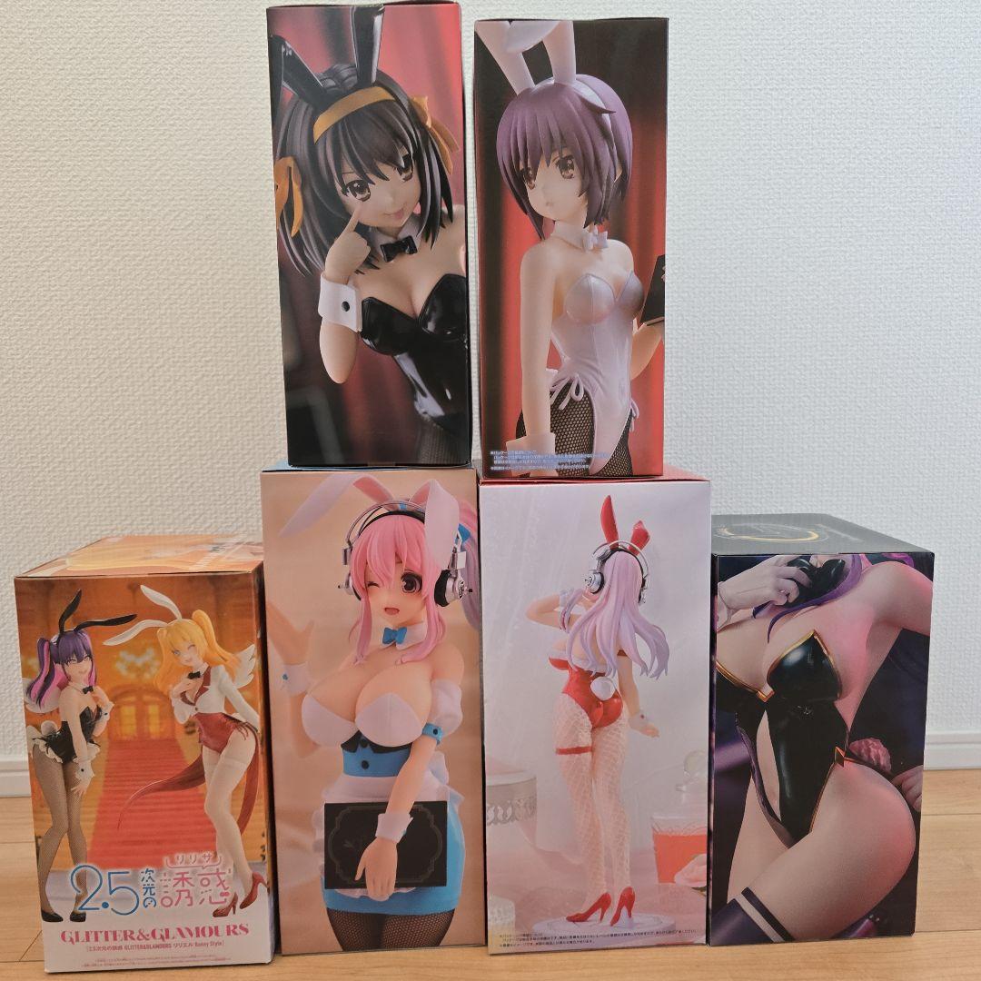 バニーガールフィギュア6点セット～ハルヒ、ソニコ、リリエル、アルベド