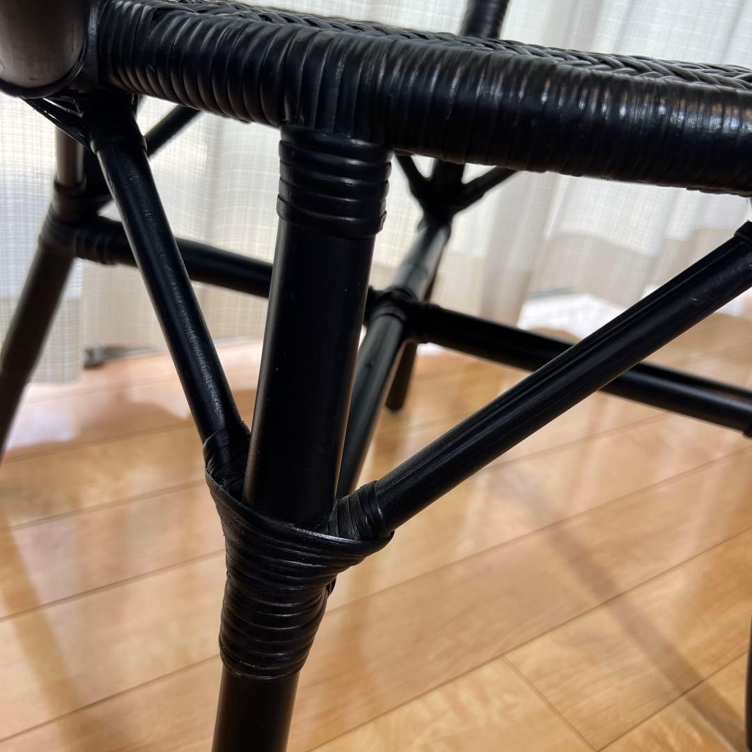 イケア IKEA ラタンチェア ブラック アジアンリゾート