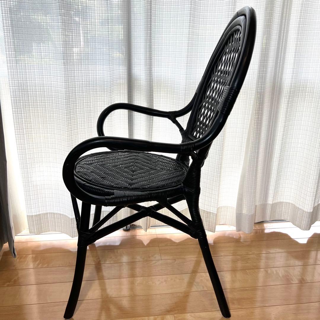 イケア IKEA ラタンチェア ブラック アジアンリゾート