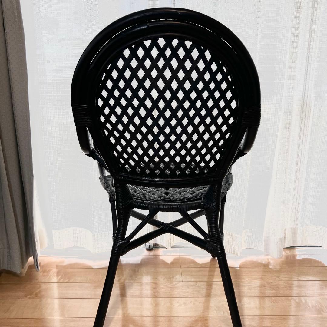 イケア IKEA ラタンチェア ブラック アジアンリゾート