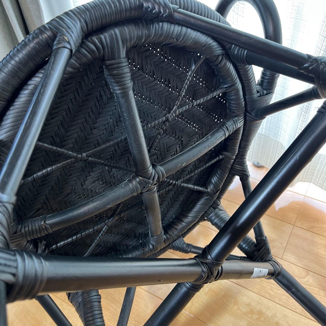 イケア IKEA ラタンチェア ブラック アジアンリゾート