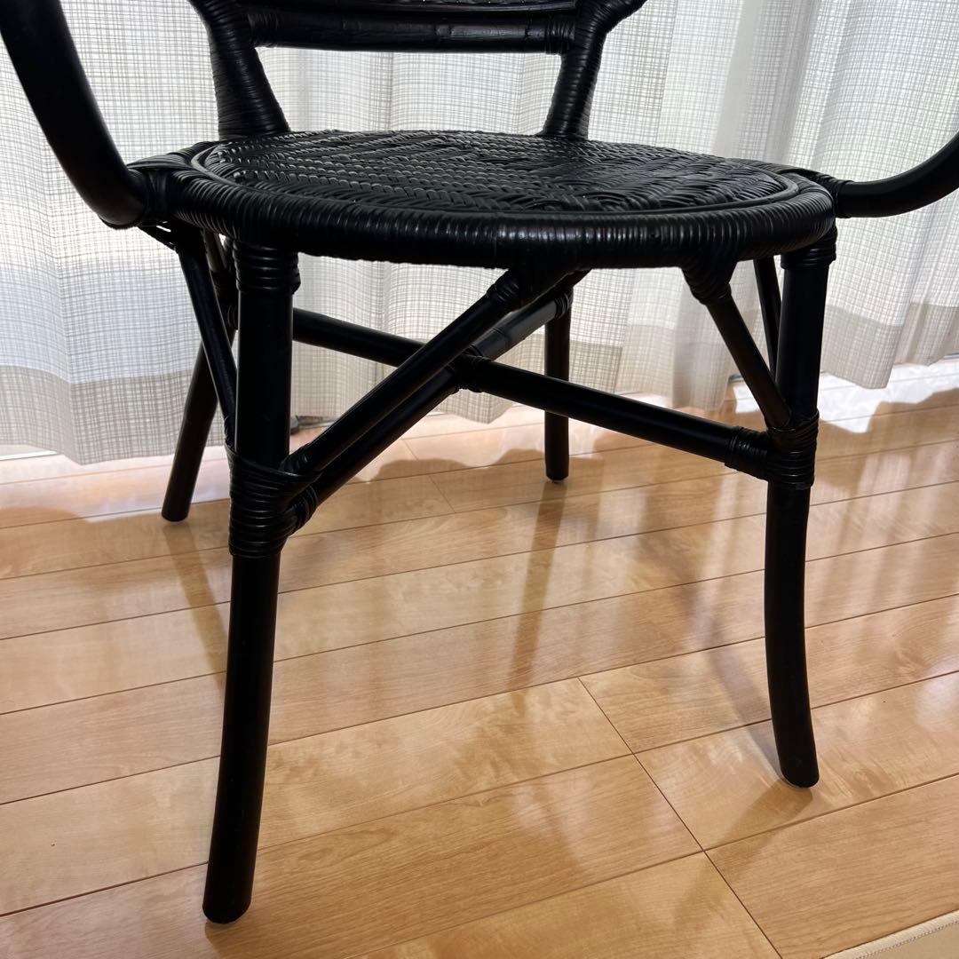 イケア IKEA ラタンチェア ブラック アジアンリゾート