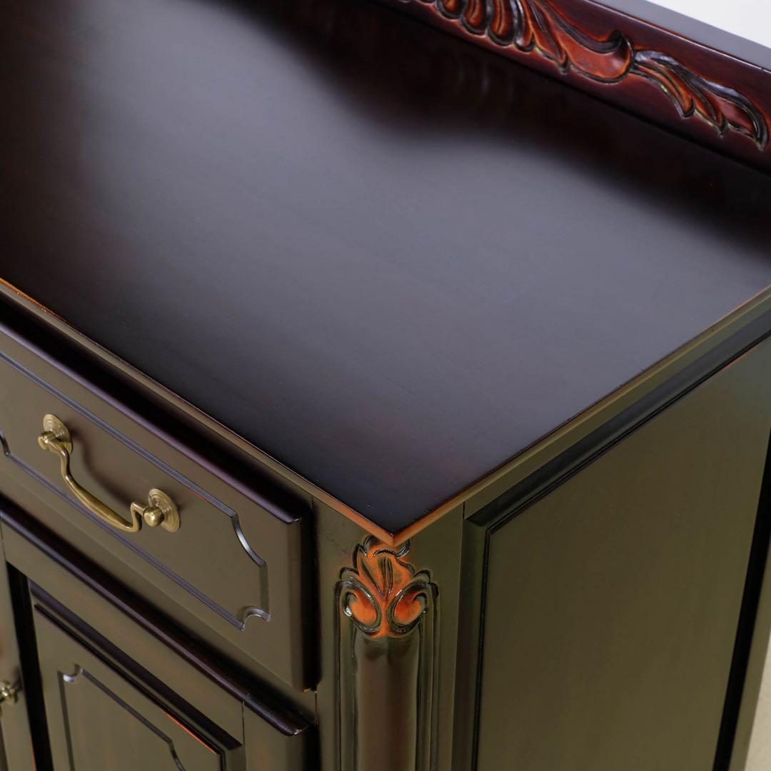 J 新品 アジアン キャビネット 75 飾り棚 リビング収納 アンティーク