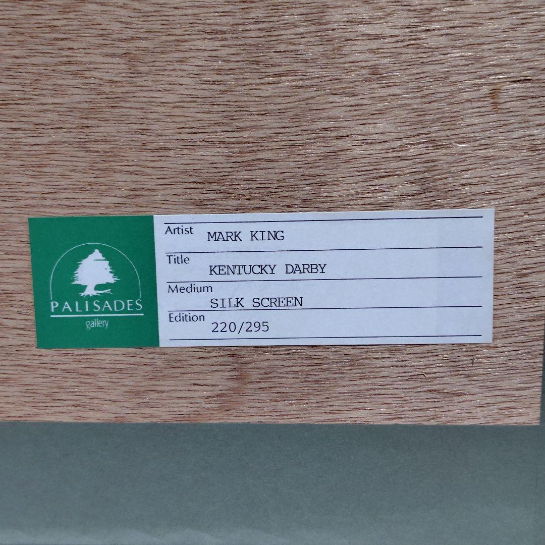 シルクスクリーン マーク・キング／ケンタッキーダービー 額装 箱 真作