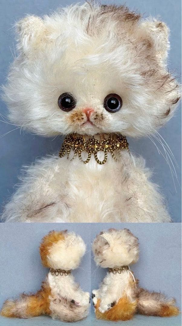 バニラキャラメル仔猫 アーティストベア 海外作家様 ぬいぐるみ テディベア