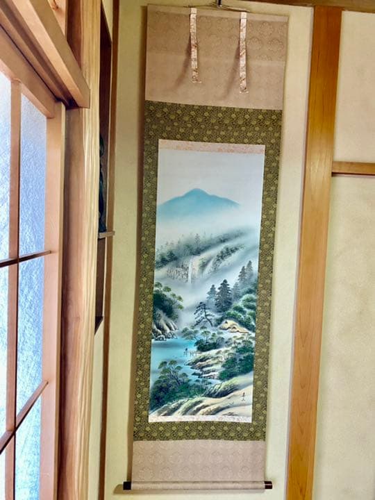 山水画の掛け軸