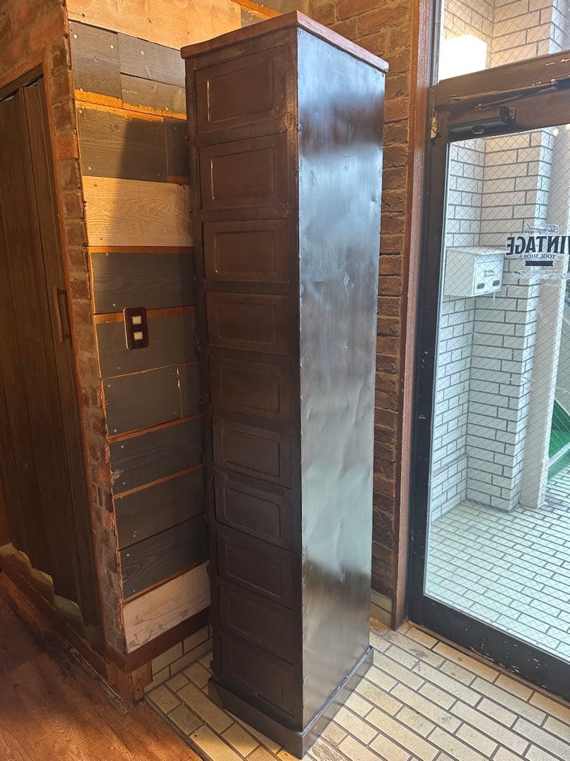 ⭐️ ビンテージ　インダストリアル　STRAFOR調　キャビネット　棚　ドロワー