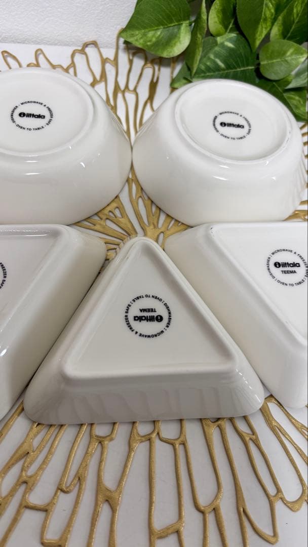  イッタラ　丸型・三角型皿 5枚セット