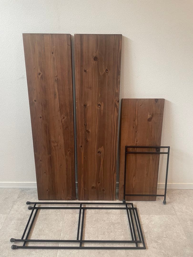 アイアンシェルフ ハシゴ3段 キャンプ アイアン家具　アウトドア ラック