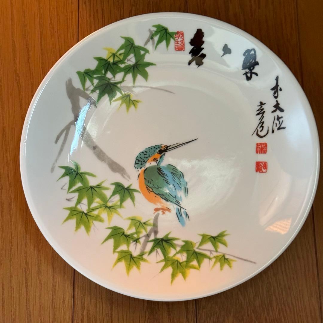 前大徳 須賀玄道絵付 禅画花鳥図十二景飾皿 十二枚揃